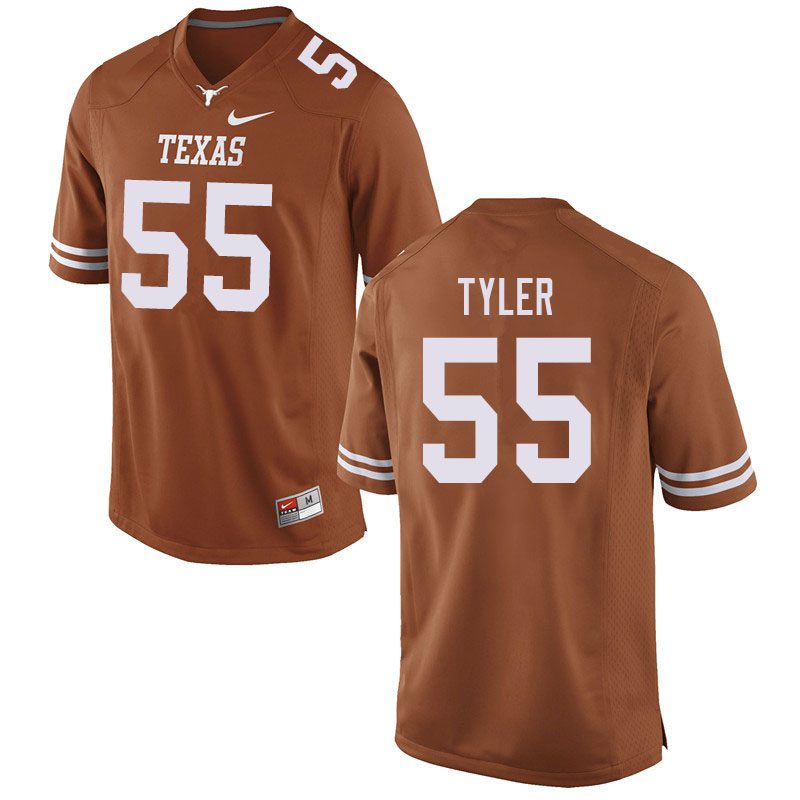Men #55 Willie Tyler Texas Longhorns College Football Jerseys Sale-Orange